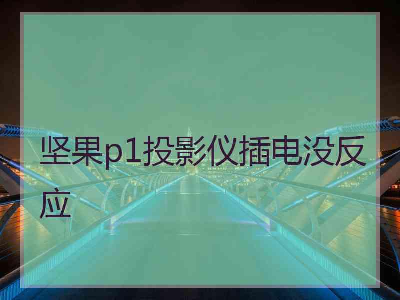 坚果p1投影仪插电没反应