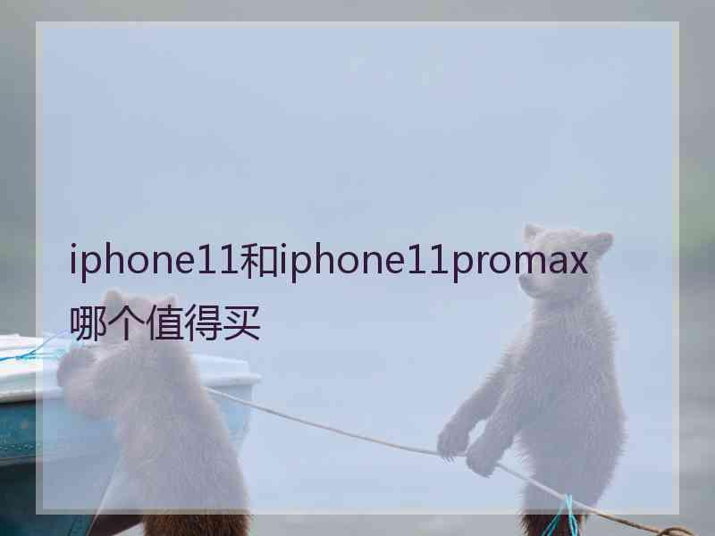 iphone11和iphone11promax哪个值得买