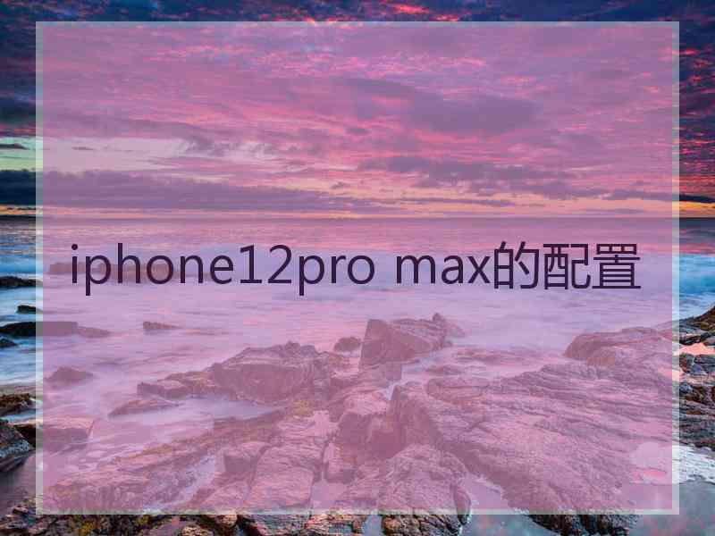 iphone12pro max的配置