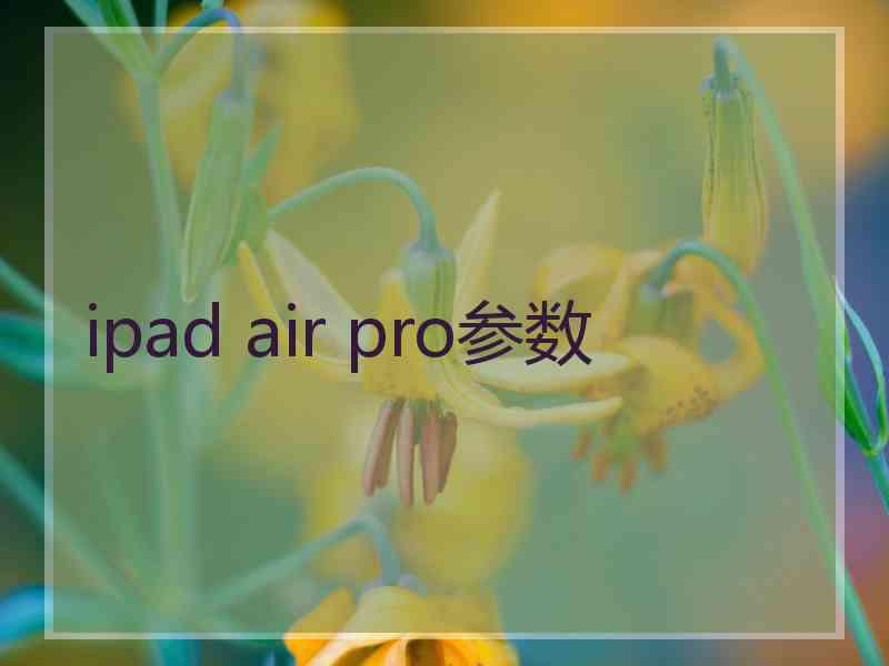 ipad air pro参数