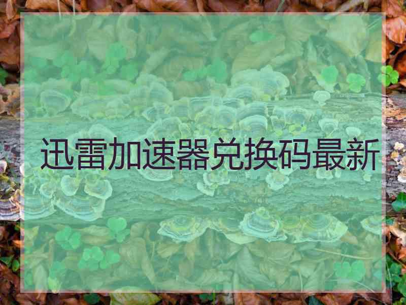 迅雷加速器兑换码最新