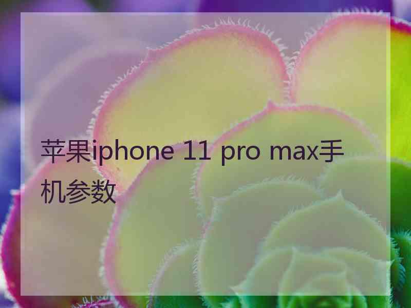 苹果iphone 11 pro max手机参数