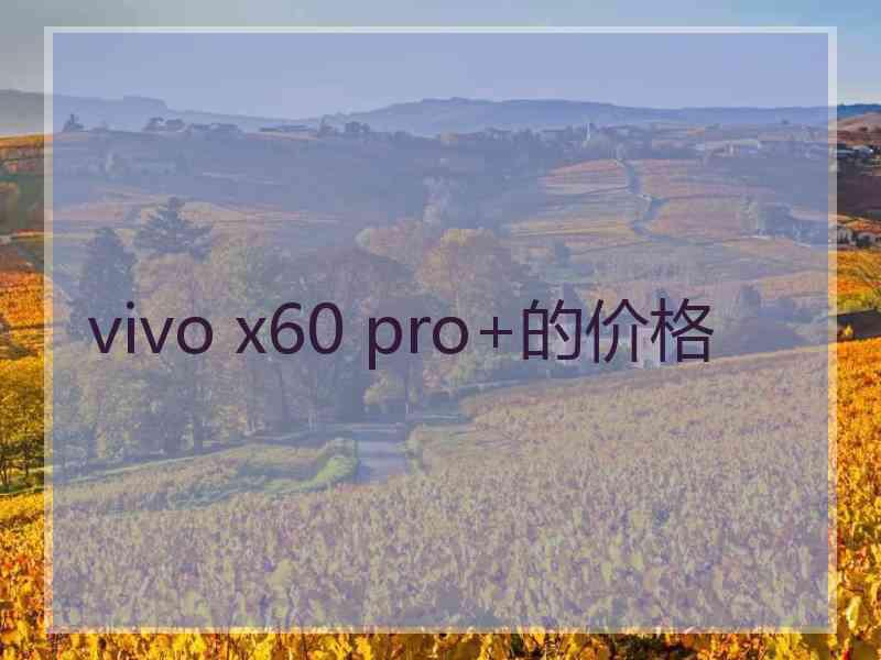 vivo x60 pro+的价格