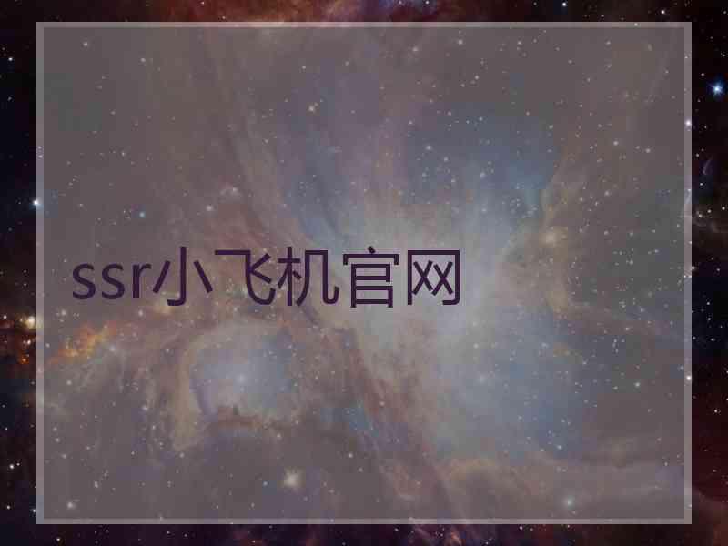 ssr小飞机官网