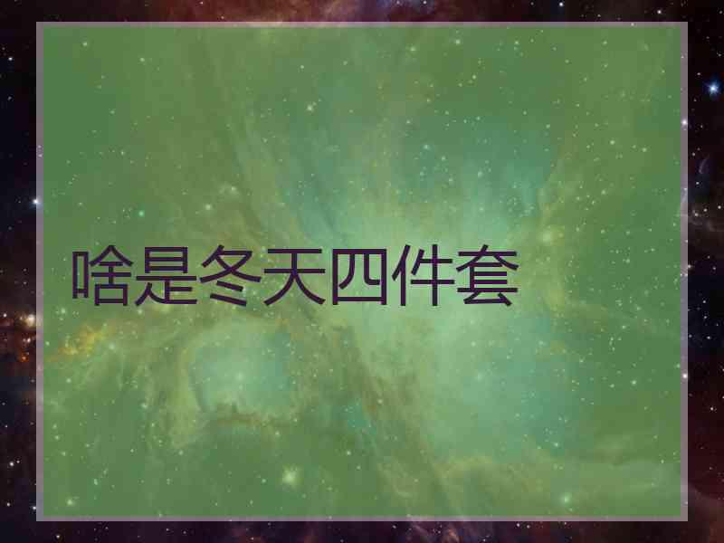 啥是冬天四件套