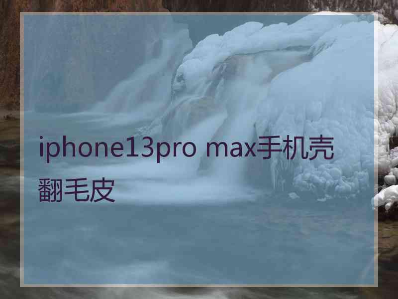 iphone13pro max手机壳翻毛皮