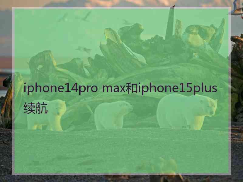 iphone14pro max和iphone15plus续航