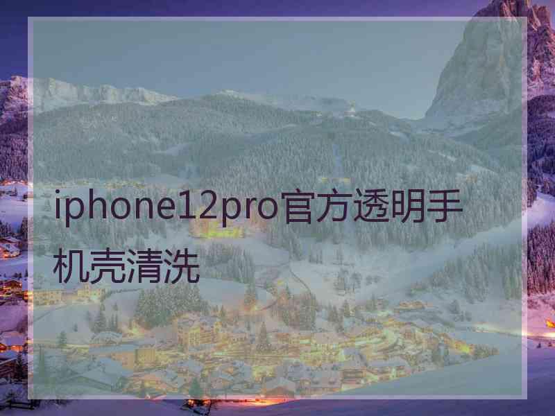 iphone12pro官方透明手机壳清洗