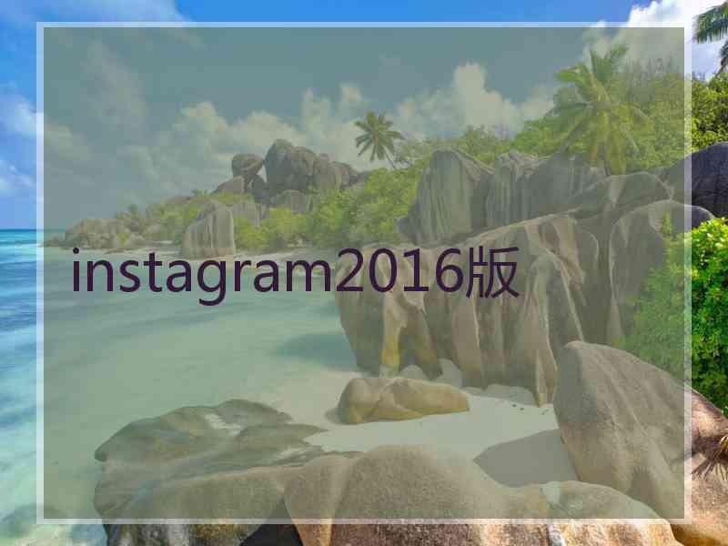 instagram2016版