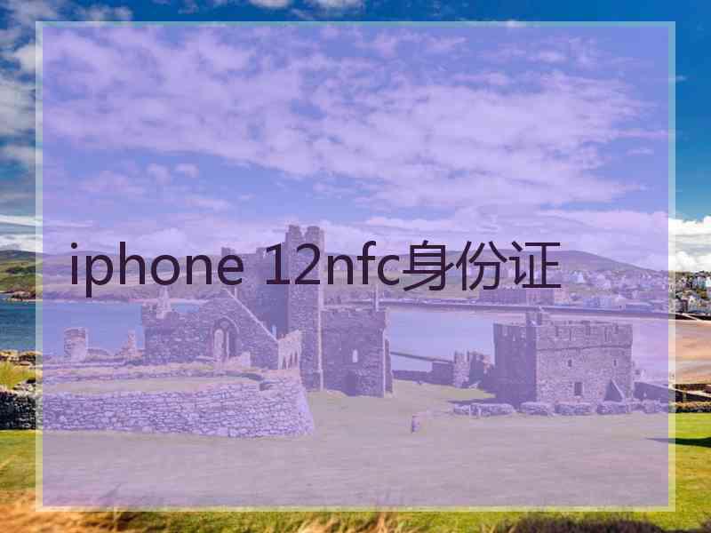 iphone 12nfc身份证