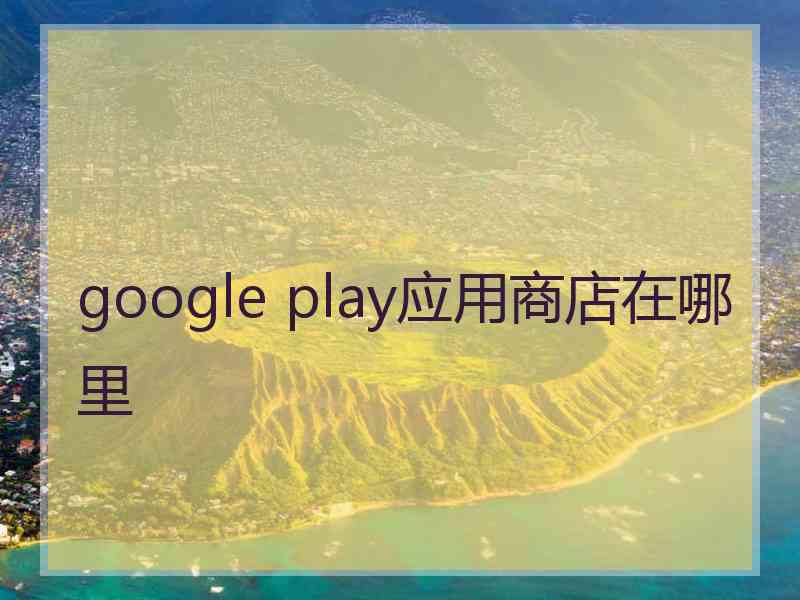 google play应用商店在哪里