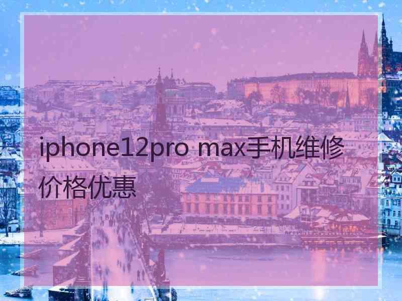 iphone12pro max手机维修价格优惠