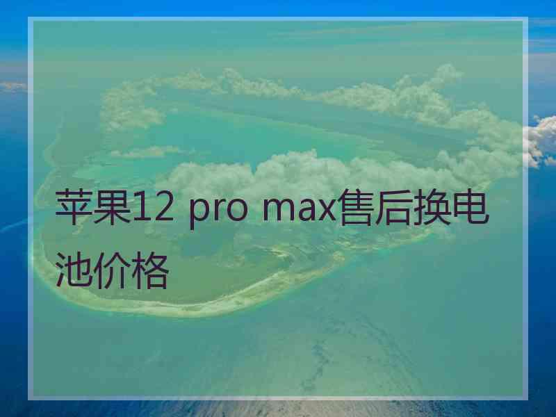 苹果12 pro max售后换电池价格