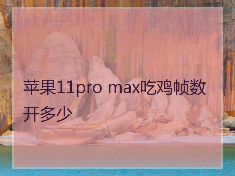 苹果11pro max吃鸡帧数开多少