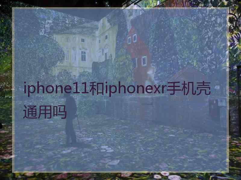 iphone11和iphonexr手机壳通用吗