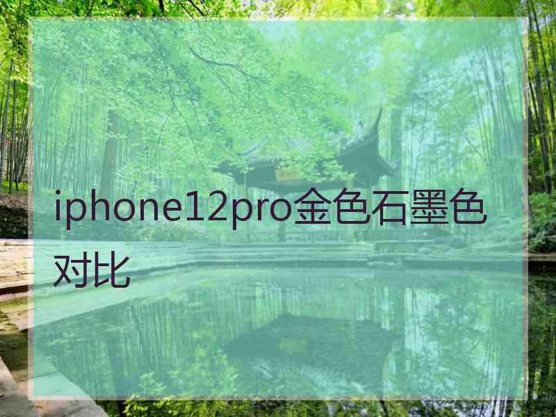 iphone12pro金色石墨色对比