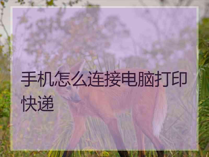 手机怎么连接电脑打印快递