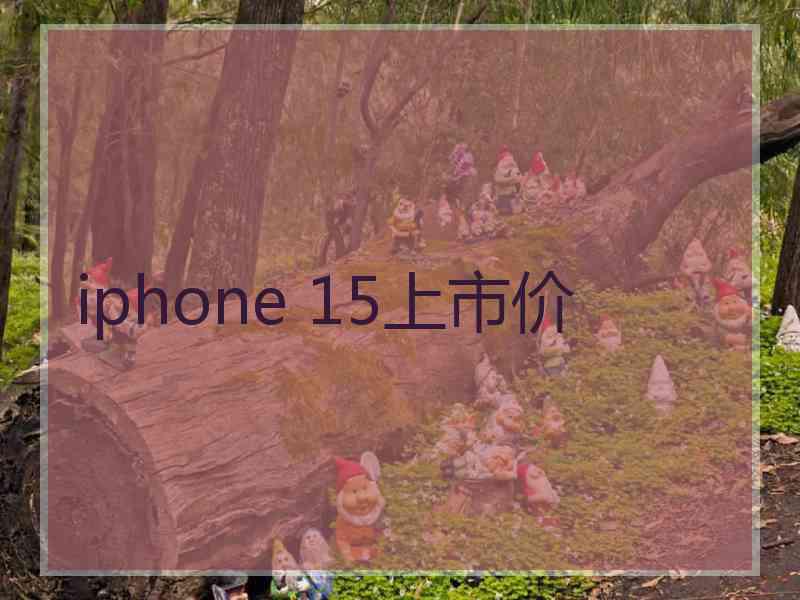 iphone 15上市价