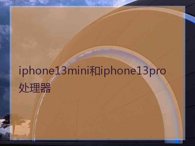 iphone13mini和iphone13pro处理器