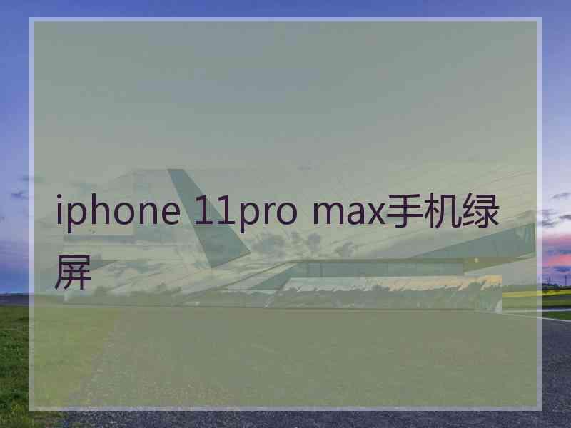 iphone 11pro max手机绿屏