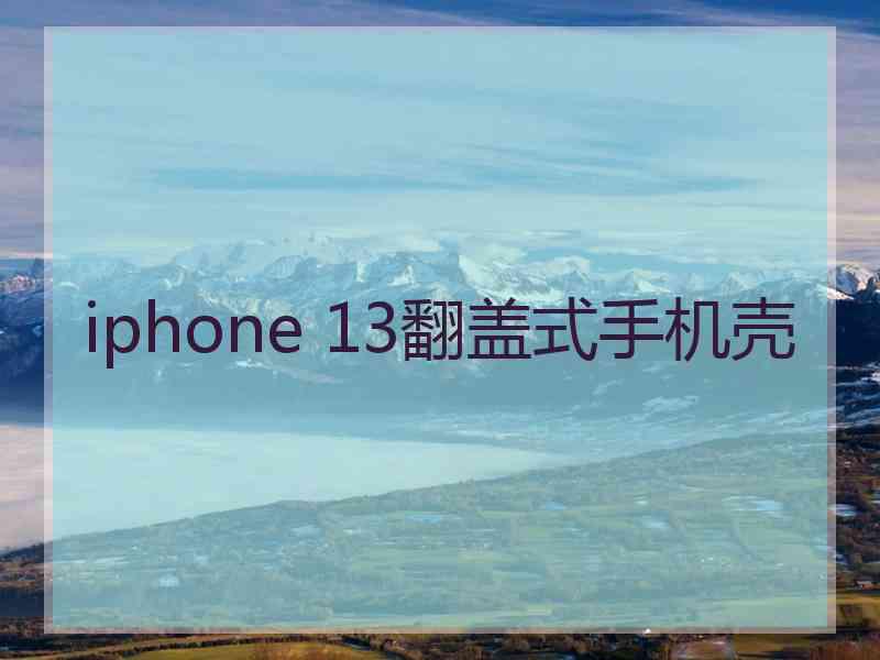 iphone 13翻盖式手机壳