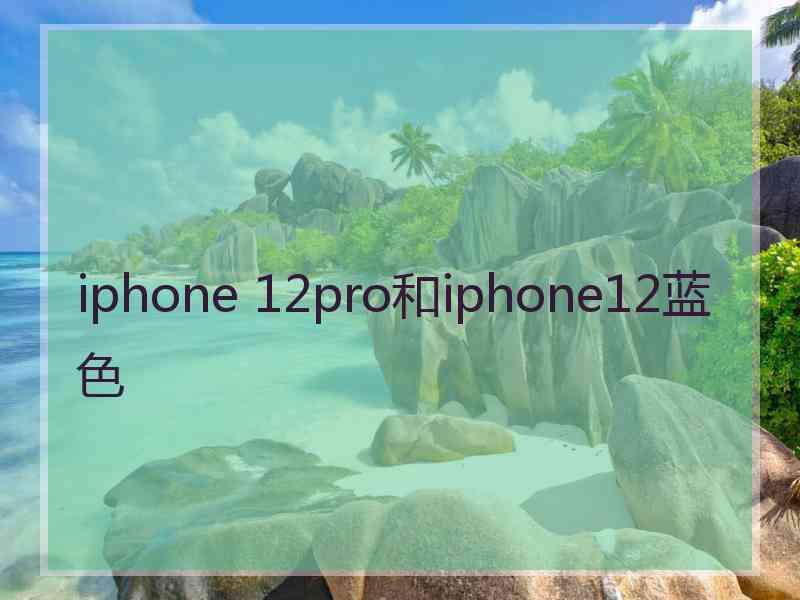 iphone 12pro和iphone12蓝色