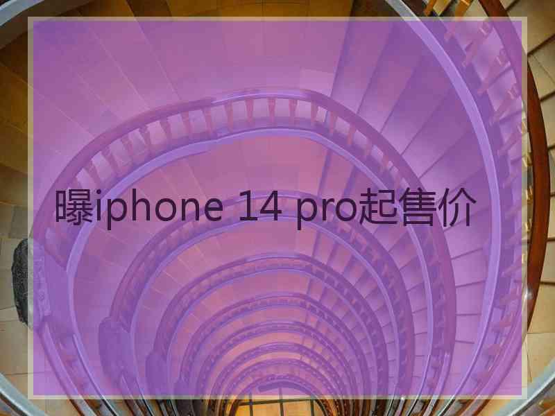 曝iphone 14 pro起售价