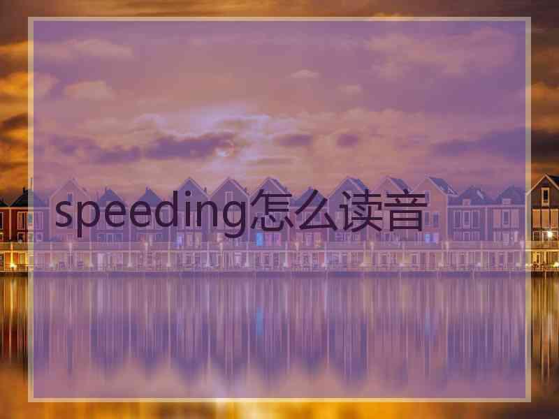 speeding怎么读音