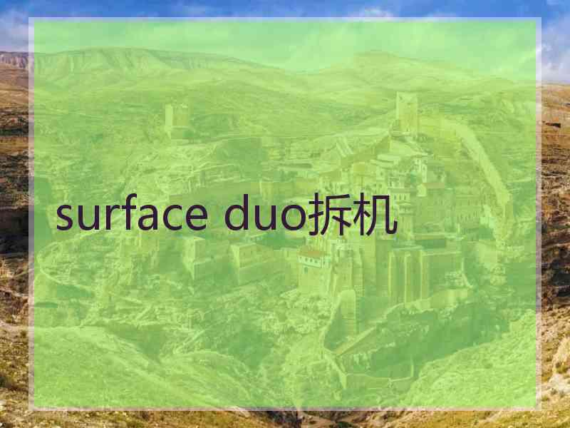 surface duo拆机