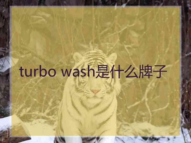 turbo wash是什么牌子