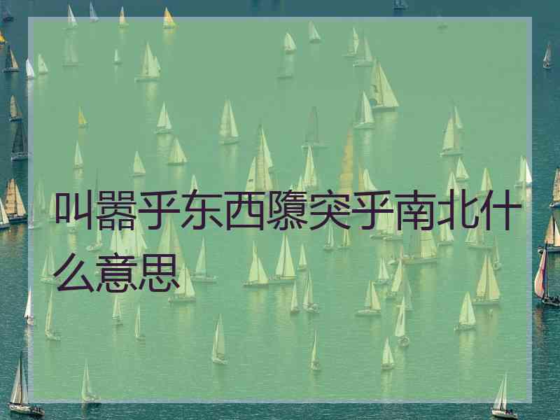 叫嚣乎东西隳突乎南北什么意思