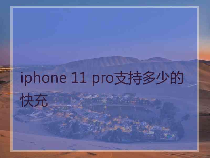 iphone 11 pro支持多少的快充