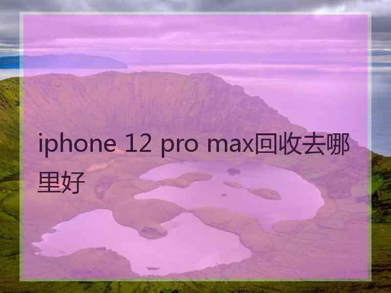 iphone 12 pro max回收去哪里好