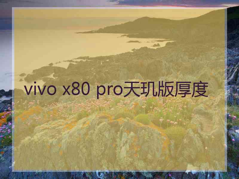 vivo x80 pro天玑版厚度