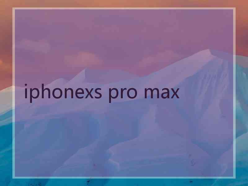 iphonexs pro max