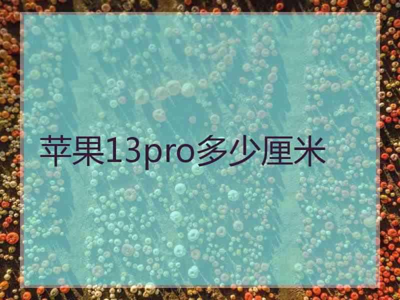 苹果13pro多少厘米