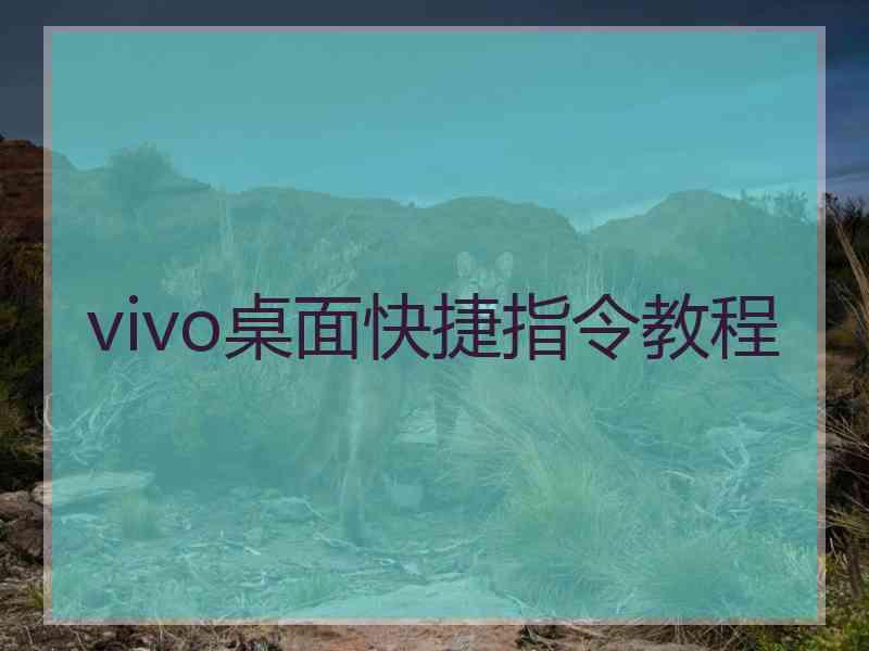 vivo桌面快捷指令教程