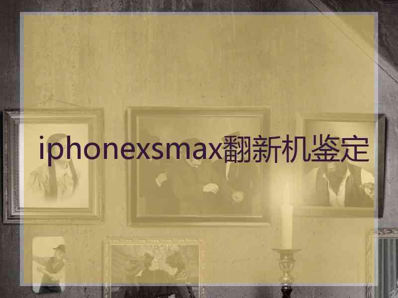 iphonexsmax翻新机鉴定