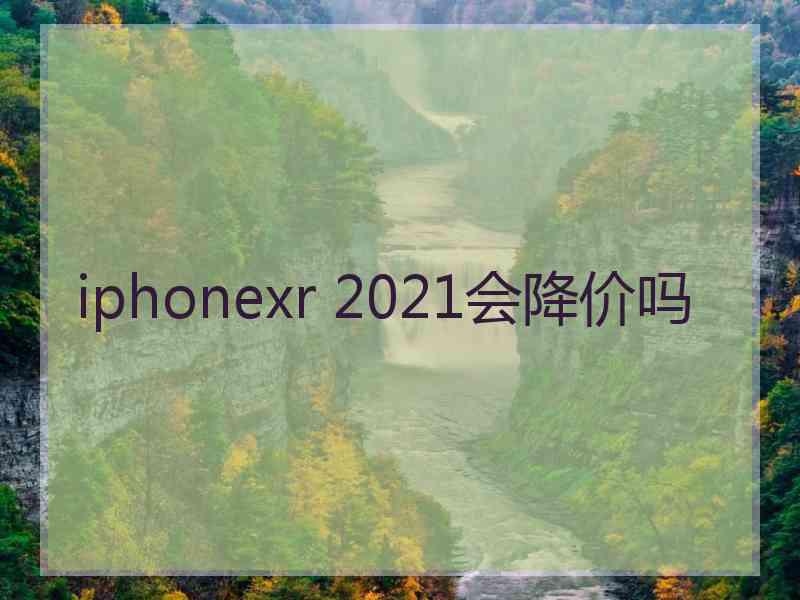 iphonexr 2021会降价吗