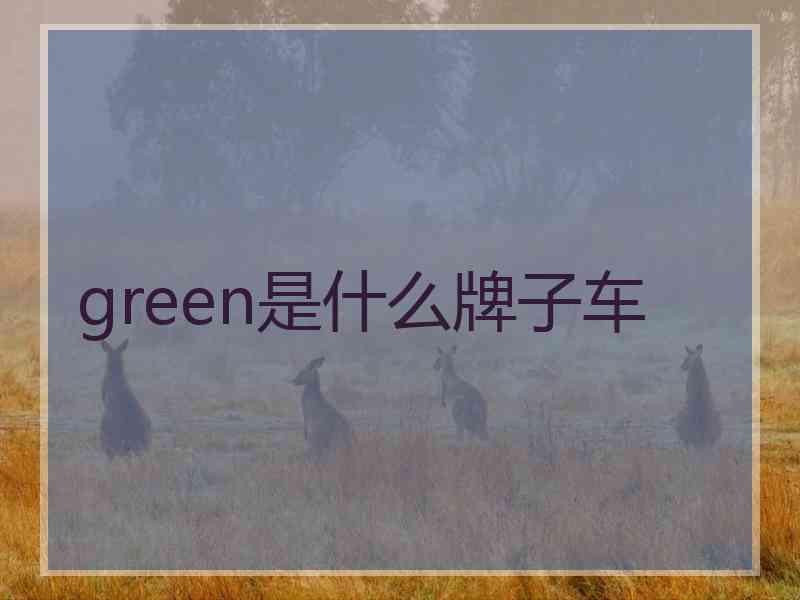 green是什么牌子车