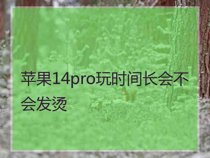 苹果14pro玩时间长会不会发烫