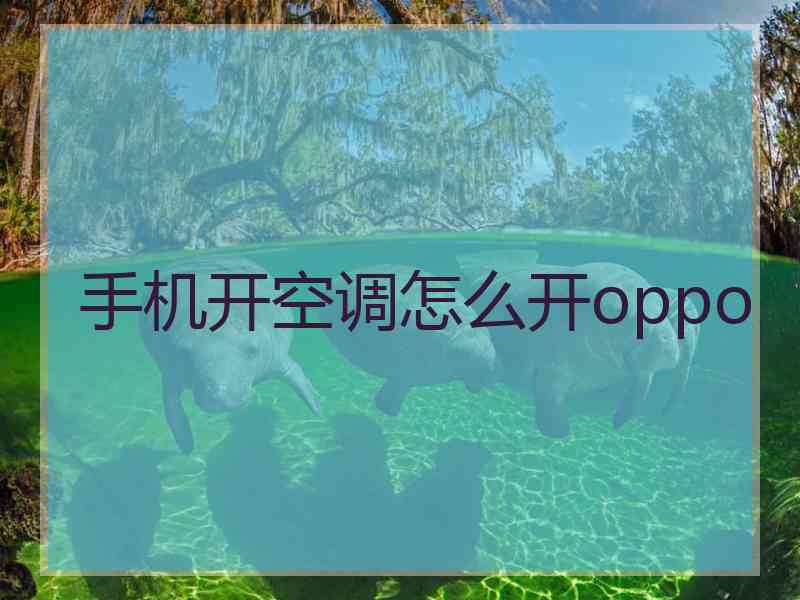 手机开空调怎么开oppo