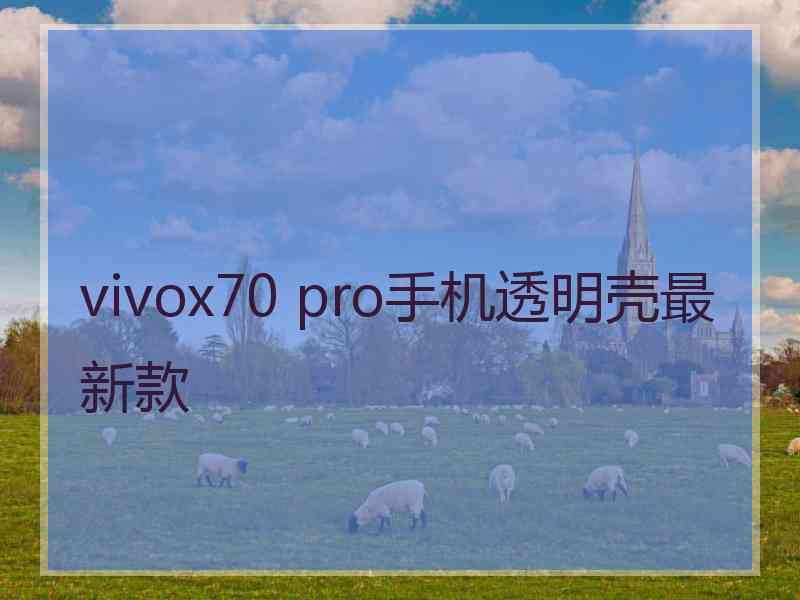 vivox70 pro手机透明壳最新款