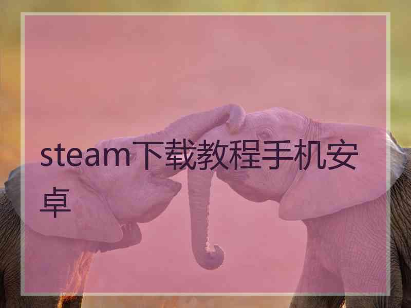 steam下载教程手机安卓