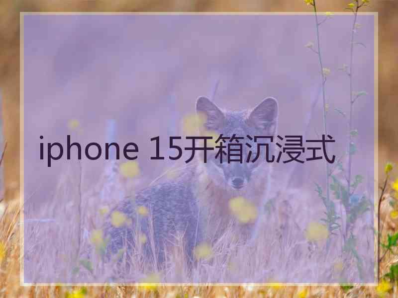 iphone 15开箱沉浸式