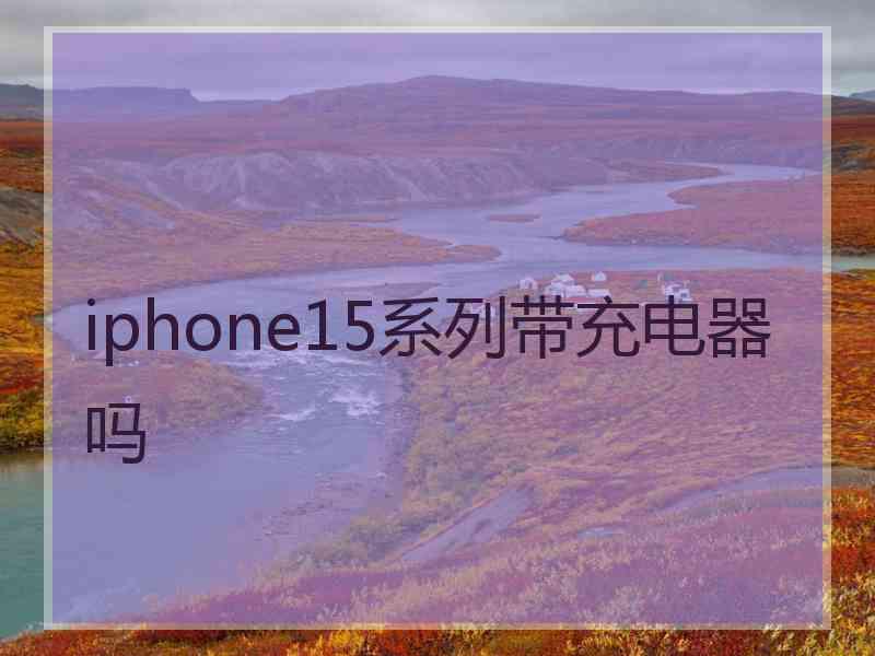 iphone15系列带充电器吗