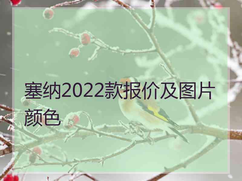 塞纳2022款报价及图片颜色