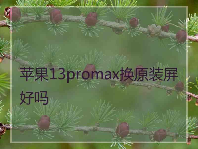 苹果13promax换原装屏好吗