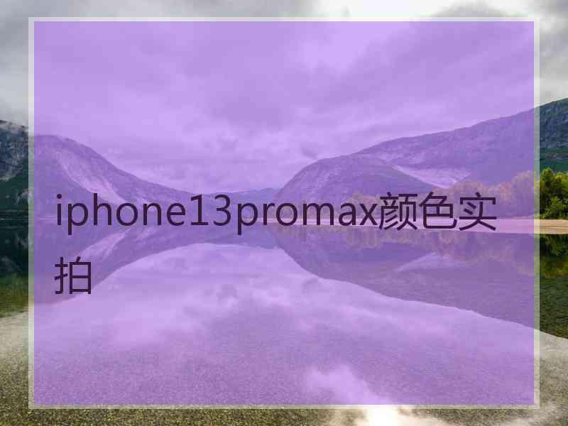 iphone13promax颜色实拍