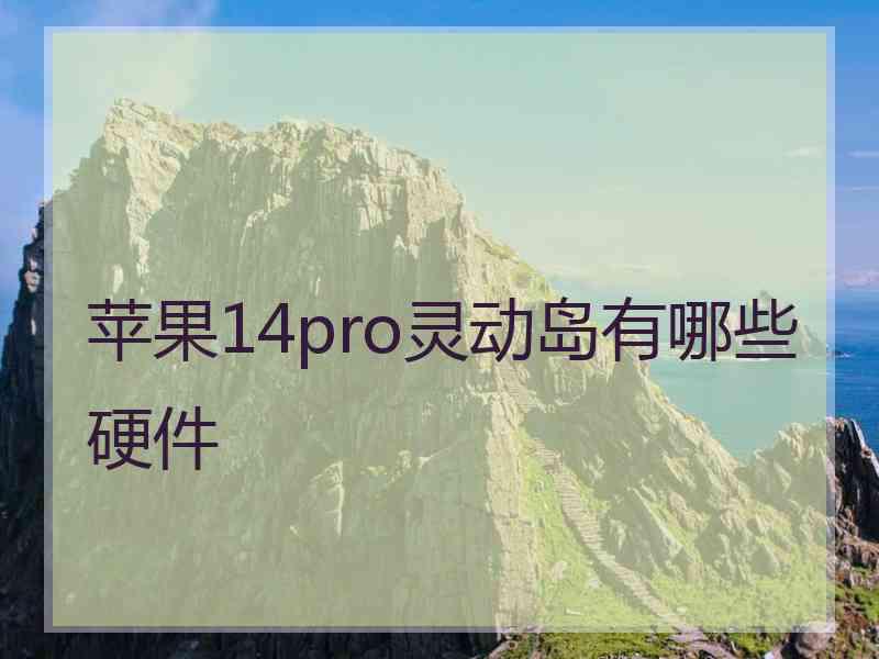 苹果14pro灵动岛有哪些硬件